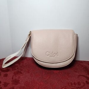 Chloe Parfums Pink Leather Wristlet Clutch